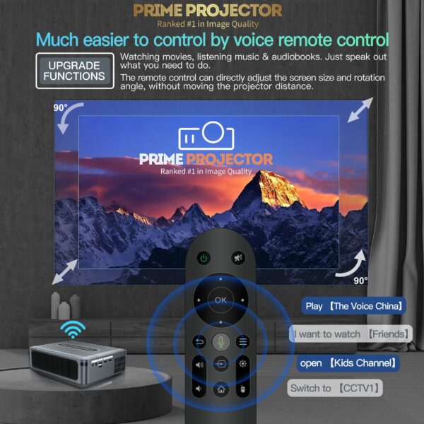 Prime Projector® X Series X1 AI (2nd Gen) 4K Ultra Bright 8000L Projector 4K Home Theatre Projector - Image 4